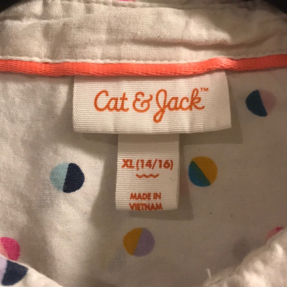 Girls Cat & Jack Polka Dot Long Sleeve Size XL - Picture 3 of 7